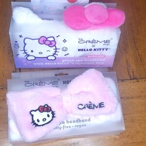 NIB HELLO KITTY PLUSH SPA HEADBAND BY THE CRÉME SHOP 💕